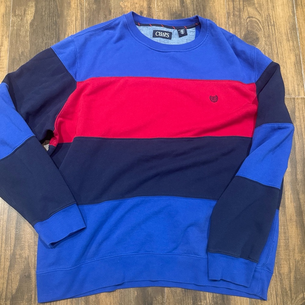 Chaps Men's Crewneck Sweater - Red, Navy, Blue